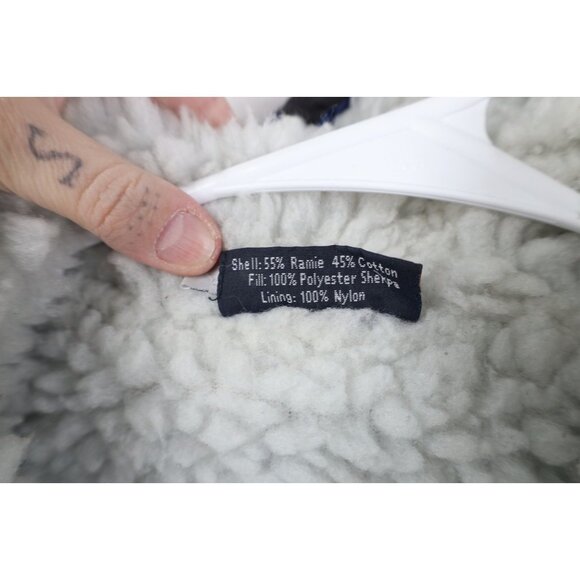 Vtg 90s Streetwear Mens XL Deep Pile Fleece Lined Hooded Flannel Shirt Jacket - Picture 6 of 16